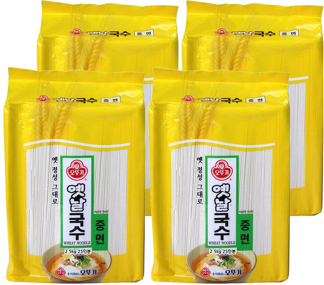 오뚜기옛날 국수 중면, 2.5kg, 4개