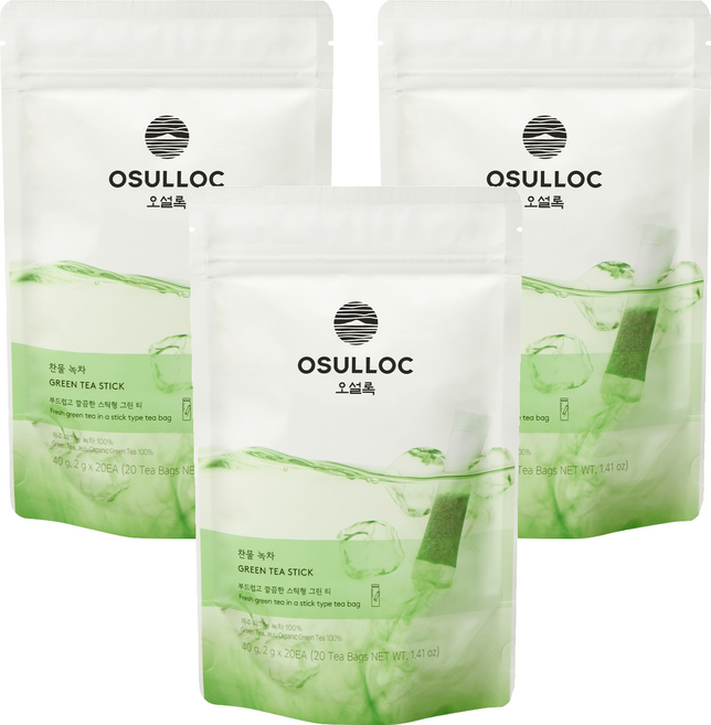 OSULLOC 冷泡綠茶棒, 2g, 20入, 3包