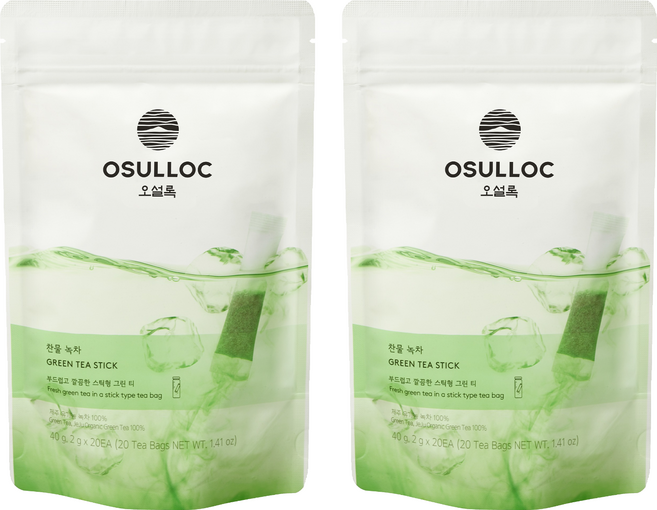 오설록 스틱형 찬물녹차, 2g, 20개입, 2개