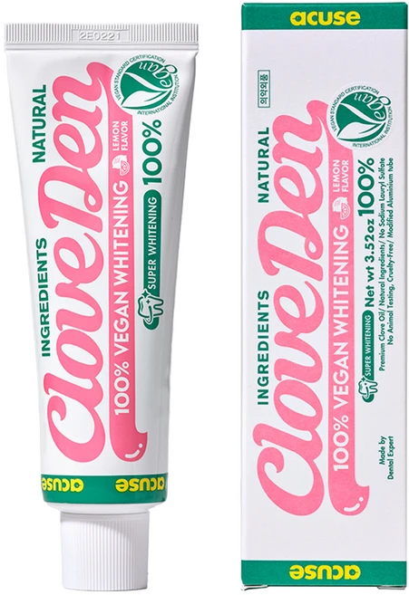 클로브덴 화이트닝 케어 미백치약, 100g, 1개 - 쿠팡