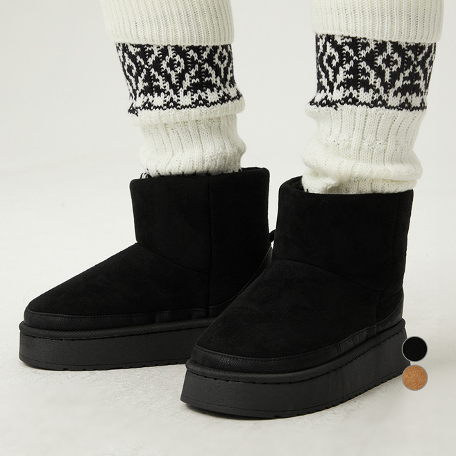 afinar 女款輕量增高麂皮靴