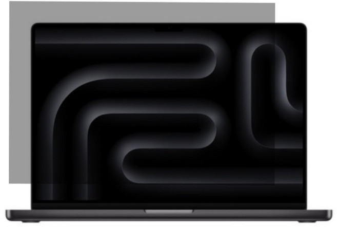 YADI 亞第 PA靜電吸附 水之鏡防窺片 Apple MacBook Pro M5 A3428 2026專用 PF4PPA-AP-PRO-16-21, 1個