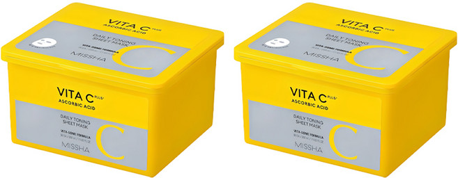 미샤 비타씨플러스 데일리 토닝 시트 마스크, 30개입, 2개