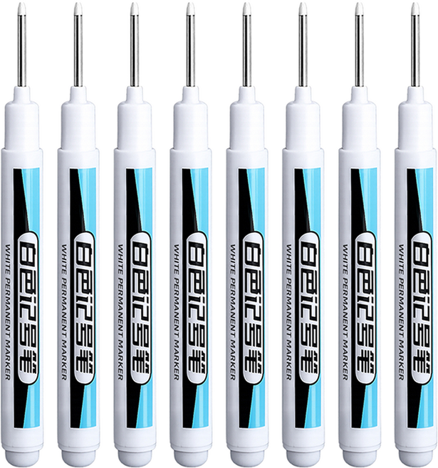 DADA 油性麥克筆 白色 0.7mm, 8個, 1色