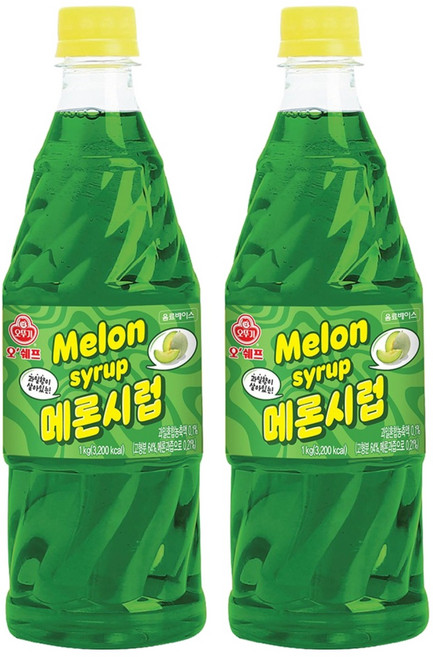 오뚜기 메론시럽, 1kg, 2개