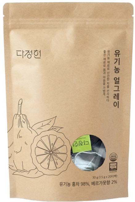 다정헌 유기농 얼그레이, 1.5g, 20개입, 1개