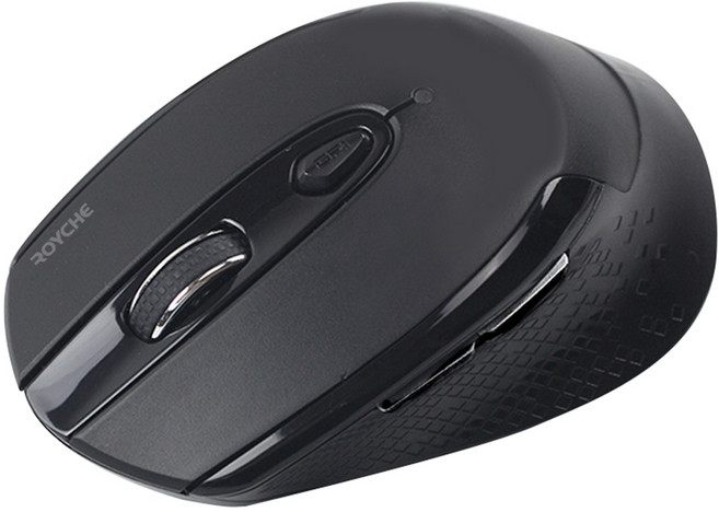 로이체 무소음 무선 옵티컬 마우스, RX-550, 블랙