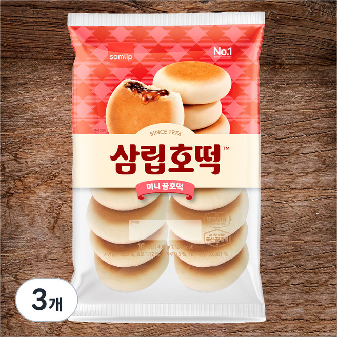 삼립 미니 꿀호떡, 400g, 1개입, 3개