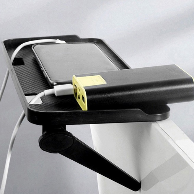 더해피앤 무설치 TV 모니터 상단 셋탑박스 정리 거치 선반, 블랙, 1개