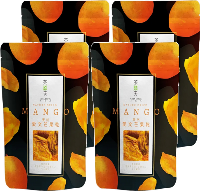 CHA-DING TEA 茶鼎天 天然愛文芒果乾, 100g, 4包