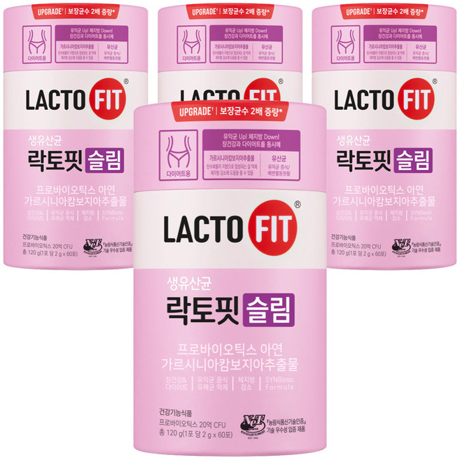 락토핏 슬림 유산균, 120g, 4개