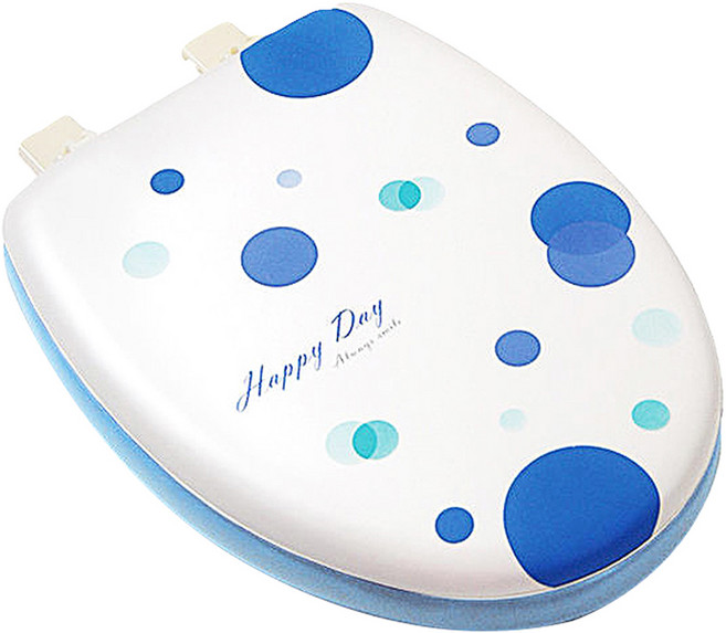 생활낙원 해피데이 성인 일반 변기커버, 하늘펄, 1개