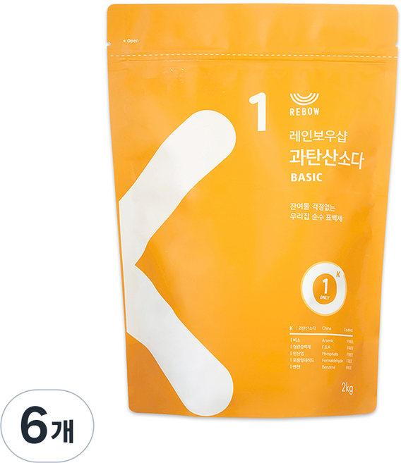 레인보우샵 과탄산소다 베이직, 2kg, 6개