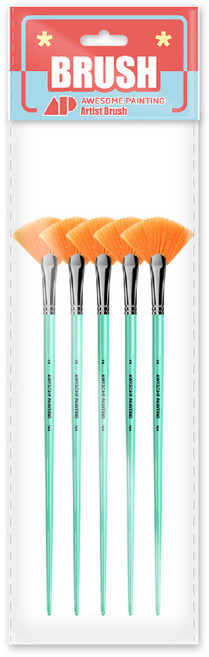 어썸페인팅 디자인 FAN 팬붓, 5개, 2호