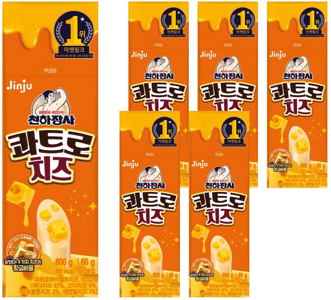 천하장사 콰트로치즈 소시지, 600g, 6개