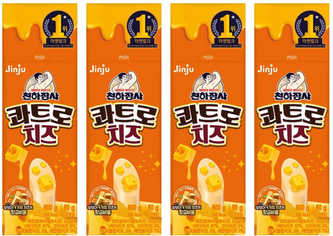 천하장사 콰트로치즈 소시지, 600g, 4개