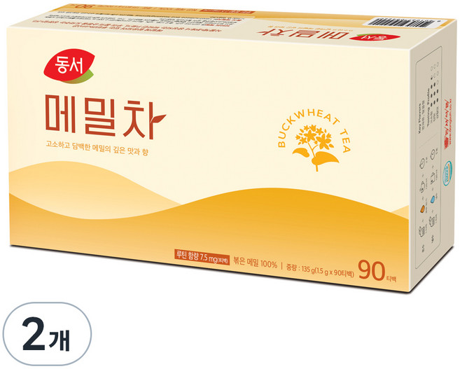 동서 메밀차 티백, 1.5g, 90개입, 2개