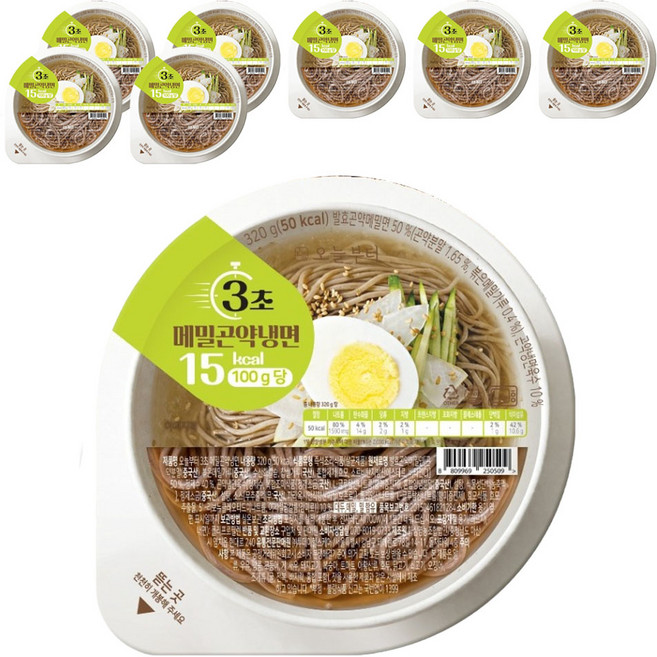5위 - 오늘부터 3초 메밀곤약냉면, 8개, 320g