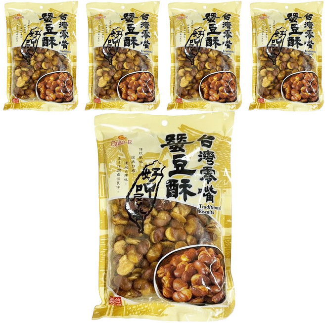 Chiao-E 巧益 台灣零嘴辣味蠶豆, 230g, 5包