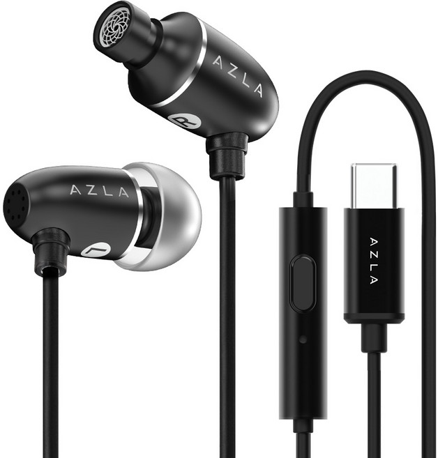 아즈라 AIM C DAC 탑재 C타입 유선 이어폰, 블랙