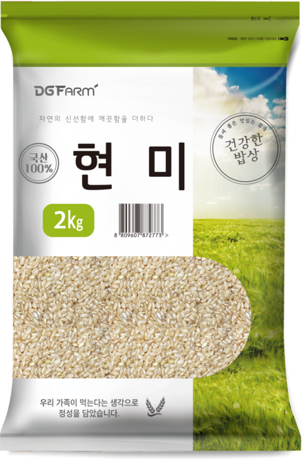 대구농산 건강한밥상 국산 현미, 2kg, 1개