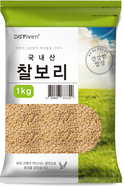건강한밥상 국내산 찰보리쌀, 1kg, 1개