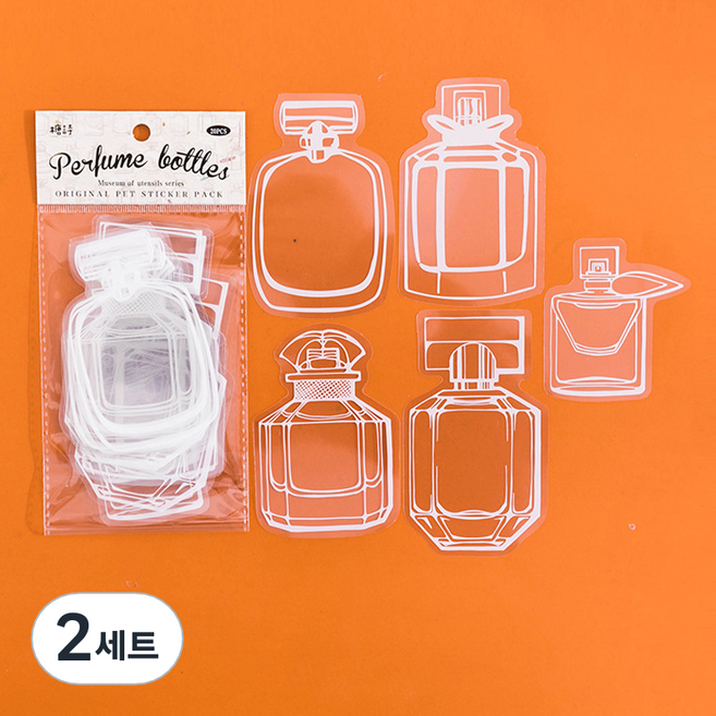 마다꾸미 다이어리 북마크 DIY 압화 꽃 책갈피 코팅지 5종 x 4p 세트 퍼퓸보틀, 2세트
