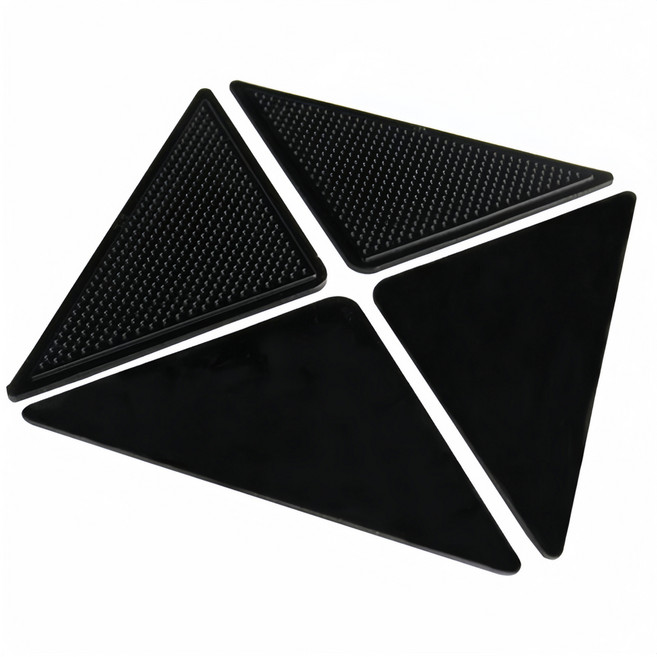 아듄 침대 카페트 고정 찍찍이 미끄럼 방지 패드, 4개, 블랙