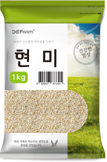 건강한밥상 국산 현미, 1kg, 1개