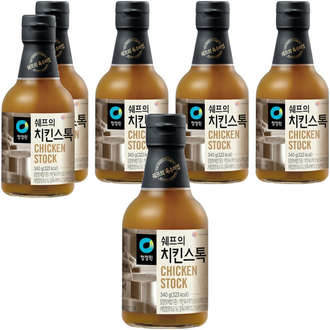 청정원 쉐프의 치킨스톡, 340g, 6개