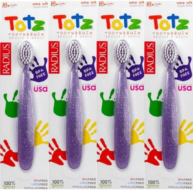 래디어스 토츠 유아 칫솔, 퍼플, 1개입, 4개