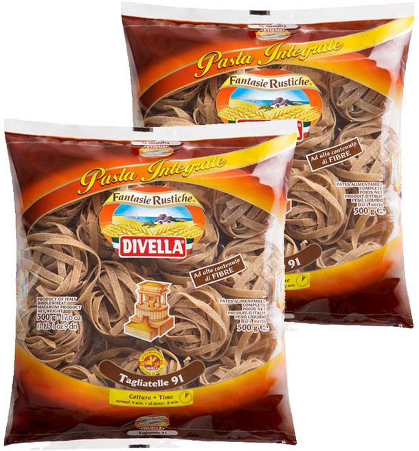DIVELLA 德威樂 全麥鳥巢麵, 500g, 2個