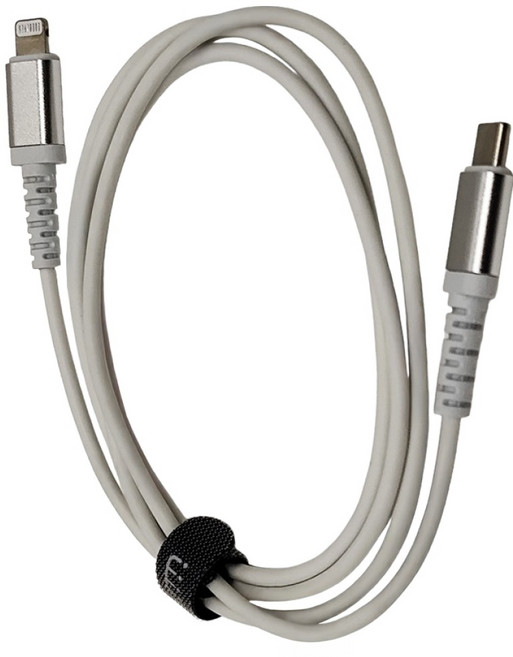 Weltech PD蘋果MFI認證傳輸充電線, 120cm, 1條, 灰色