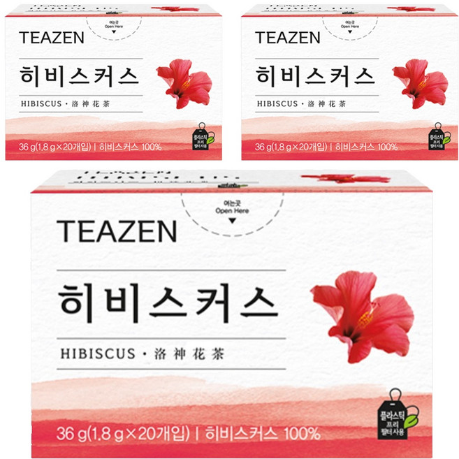 티젠 히비스커스, 1.8g, 20개입, 3개