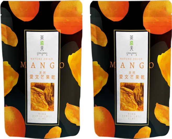 CHA-DING TEA 茶鼎天 天然愛文芒果乾, 100g, 2包