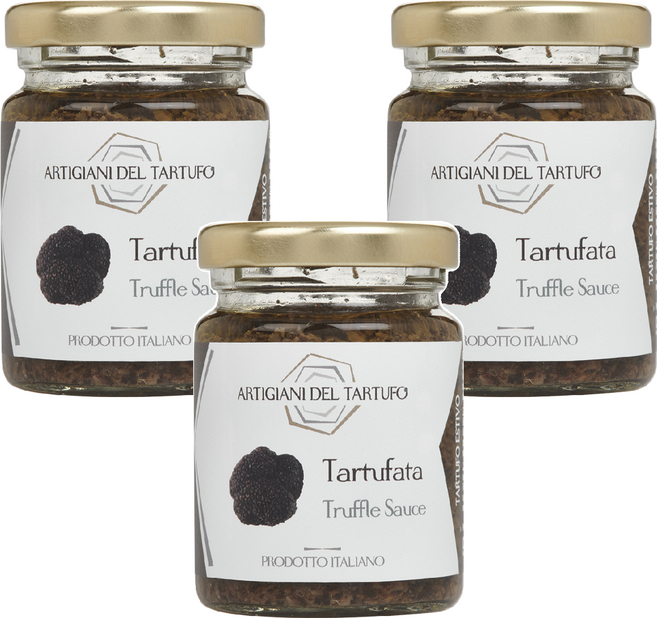ARTIGIANI DEL TARTUFO 職人 黑松露菌菇醬 義大利產 不含防腐劑, 90g, 3罐