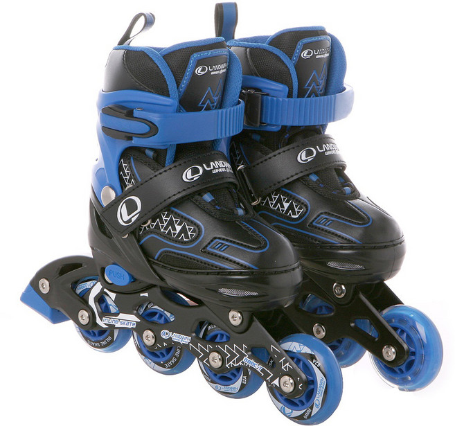 랜드웨이 아동용 마운트 인라인스케이트 ABEC7, 블루, 1개