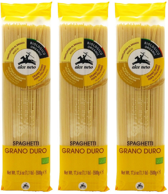 알치네로 유기농 스파게티, 500g, 3개
