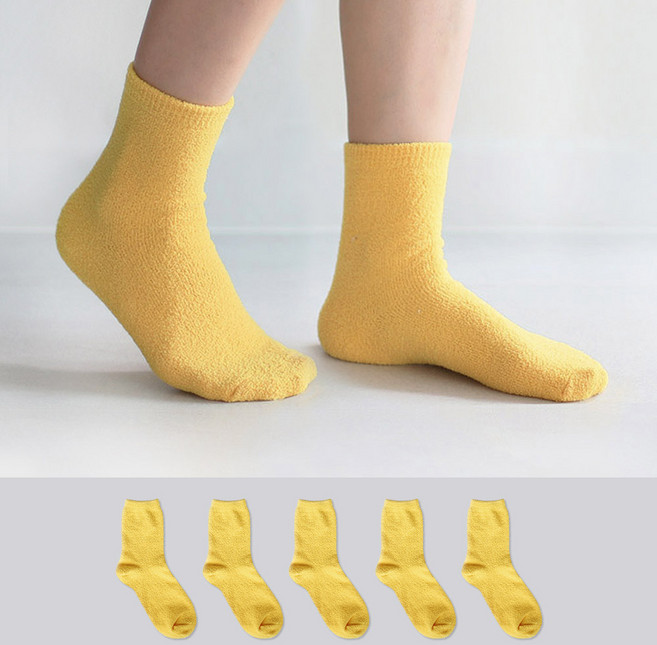 코지라벨 여성용 무지 수면양말 5켤레