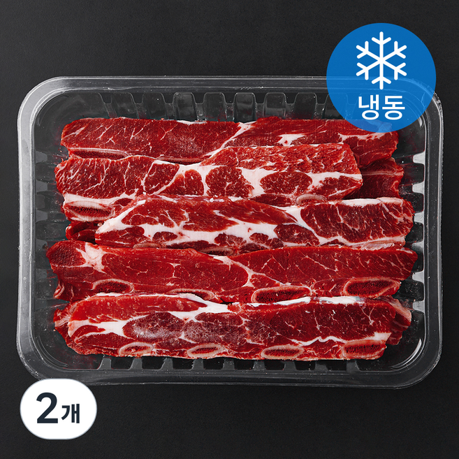 고기설계소 미국산 꽃갈비 (냉동), 1kg, 2개