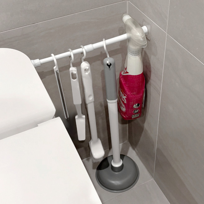 홈나나 압축봉 뚫어뻥 청소솔 세트, 화이트, 1세트