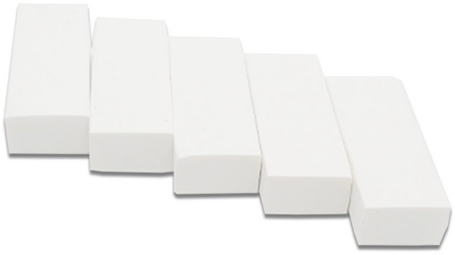 문구담 잘지워지는 미술용 지우개, 화이트, 5개