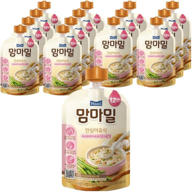 맘마밀 안심 이유식 12개월부터, 100g, 15개