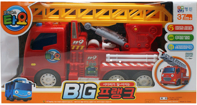 타요 빅 프랭크 소방차 작동완구, 혼합색상, 1개