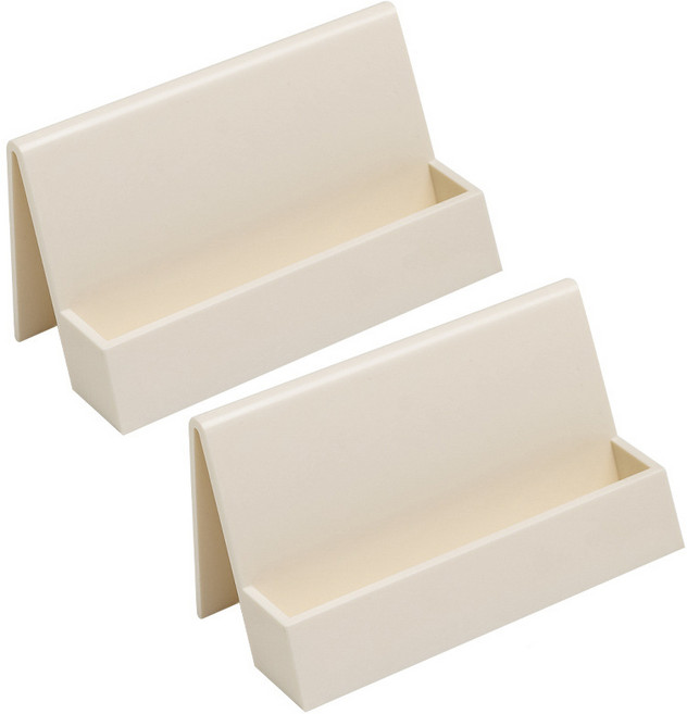 윰스 심플 데스크 명함꽂이 카드홀더 아이보리, 2개, 1단