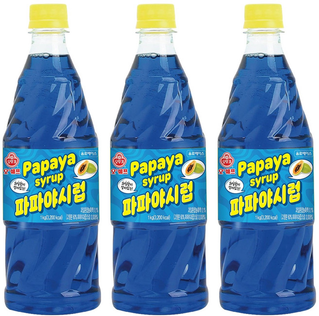 오쉐프 파파야시럽, 1kg, 3개