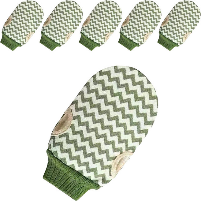 네스팅홈 벙어리 각질제거 때장갑, 그린, 1개입, 6개