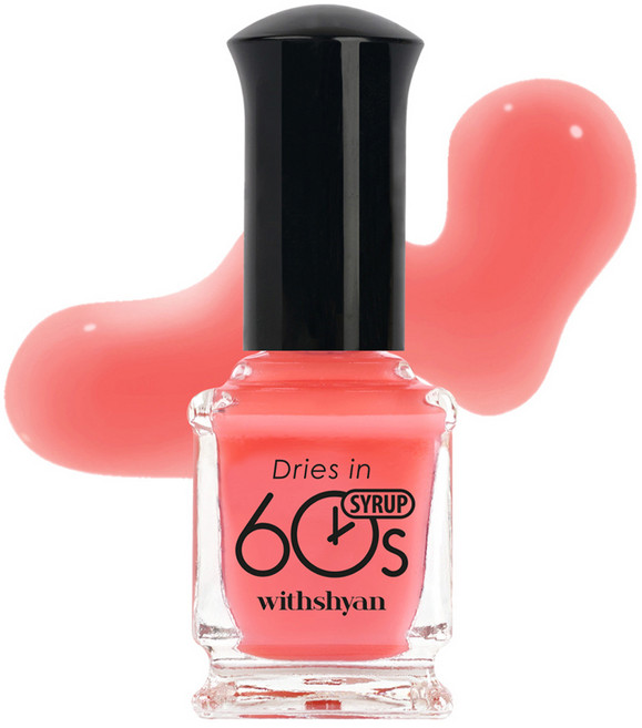 위드샨 60초 건조 매니큐어, M007자몽시럽, 9ml, 1개