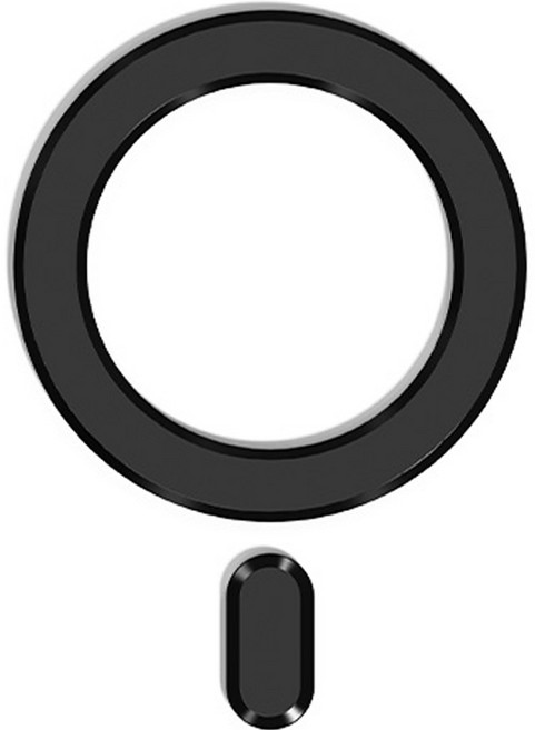 밸류엠 맥세이프 호환 플레이트 자석 스티커, 블랙, 1개