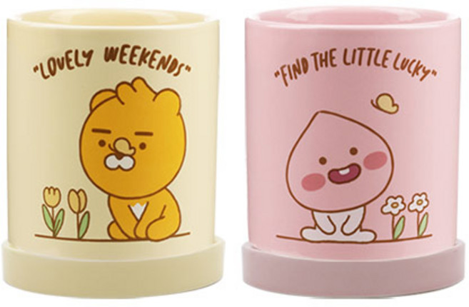 KAKAO FRIENDS 餐具瀝水筒, Little Ryan+Little Apeach, 1組